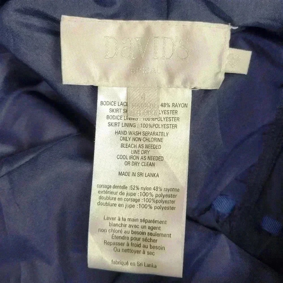 NWT David's Bridal Long Lace Mesh Mother Of The Bride Dress, Size 4 - Picture 10 of 10